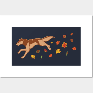 Autumn Wolf Posters and Art